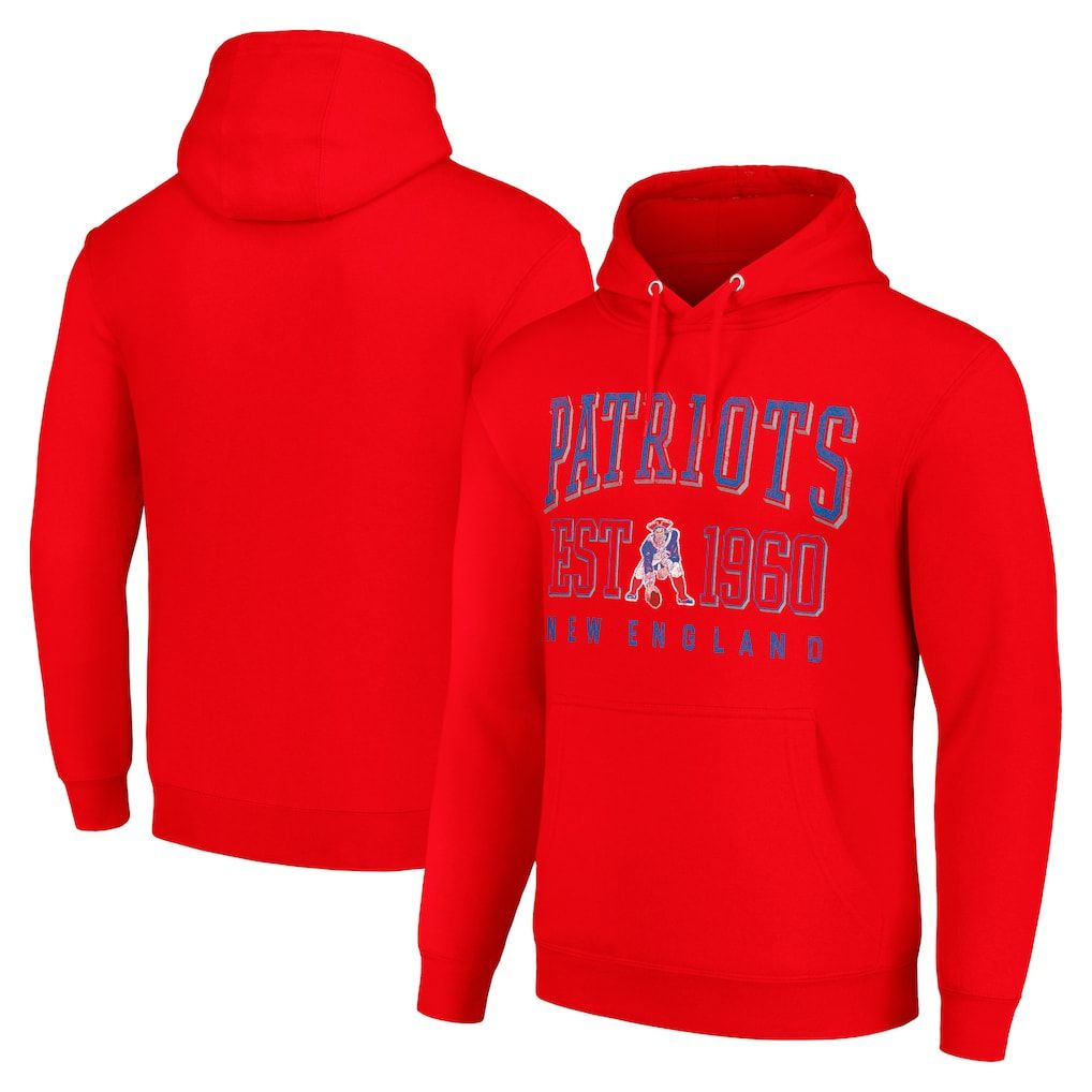 Men 2026 NFL New England Patriots red Hoodie hooded style 01